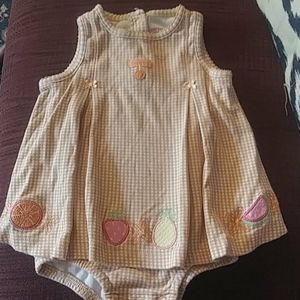 Babys onies  dress with built in diaper cover